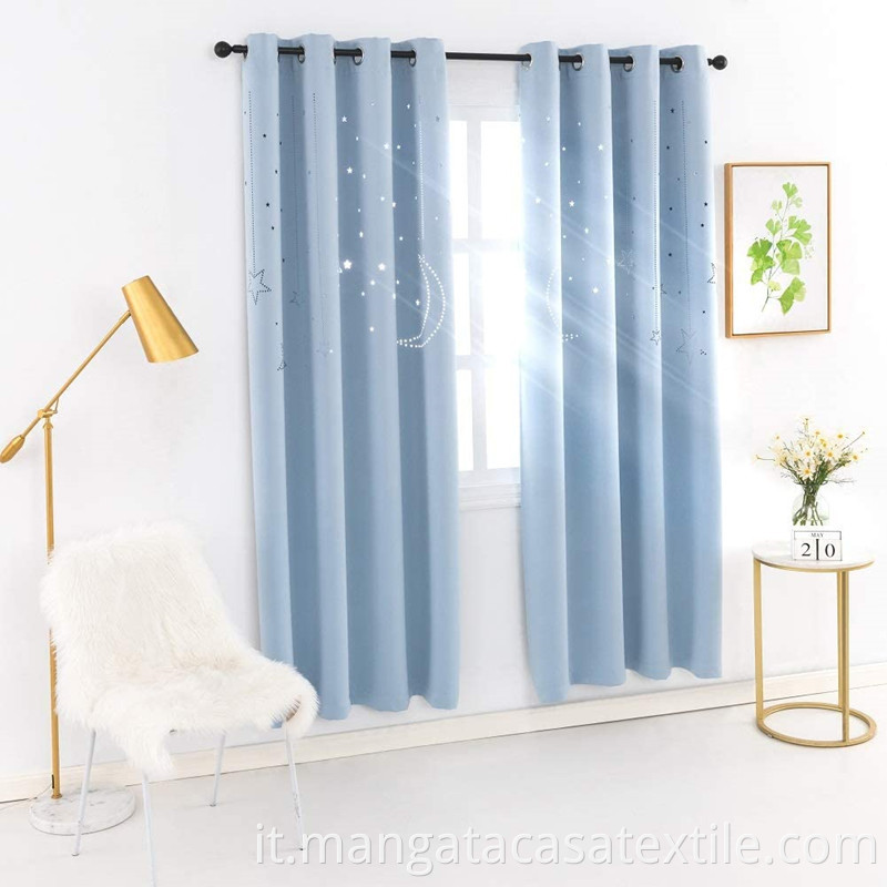 Cutout Curtain Light Blue